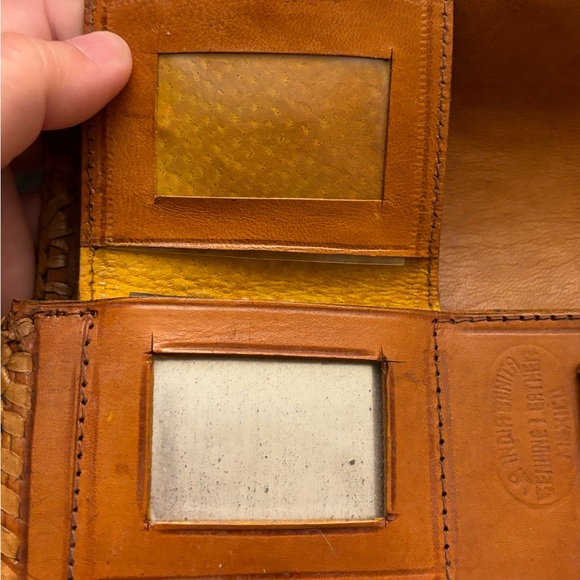 Hand Tooled Genuine Leather Bag c.1960-70s - Picture 6 of 12